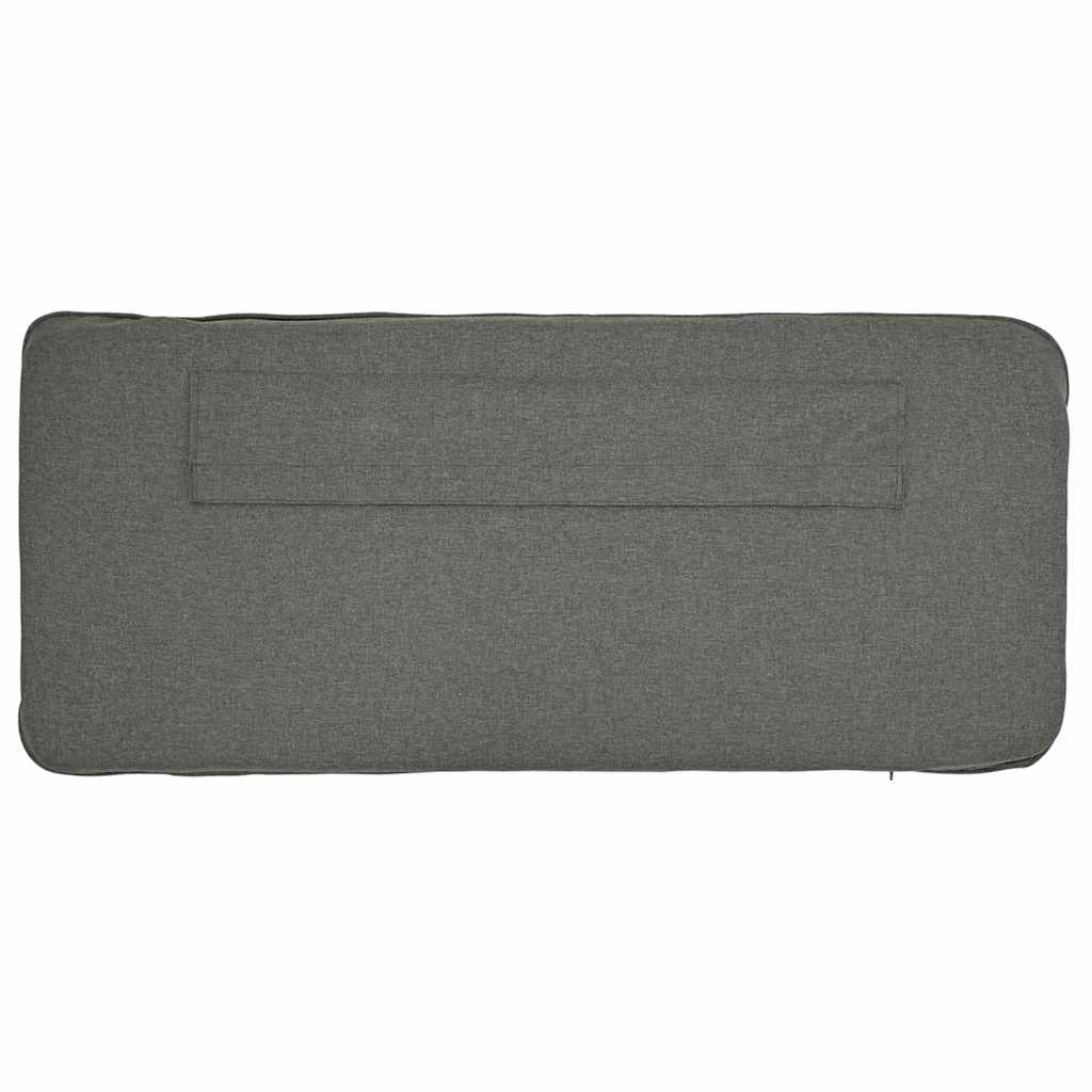 Tăblie tapițată Maro și gri deschis 135 cm Lemn de pin masiv