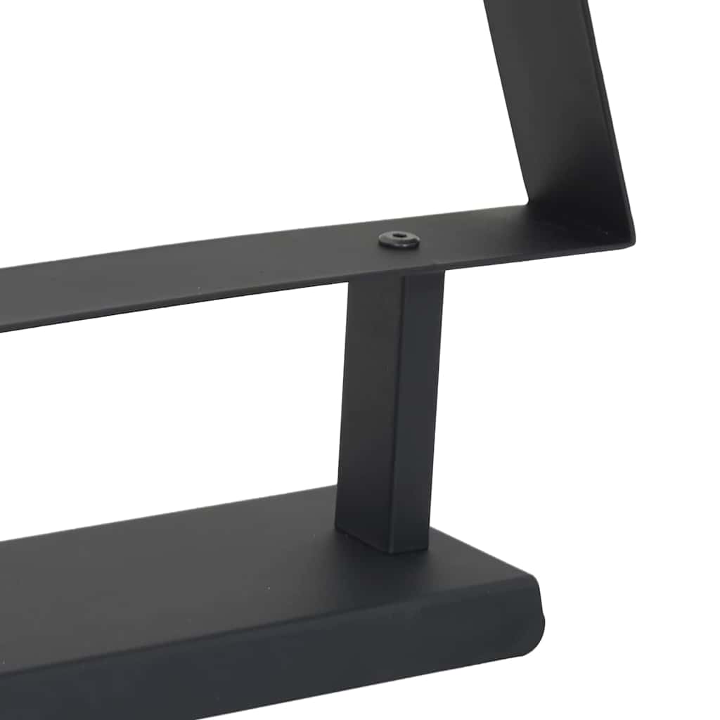 Pom de Crăciun din metal cu suport Negru 90 cm Oțel - Vendito