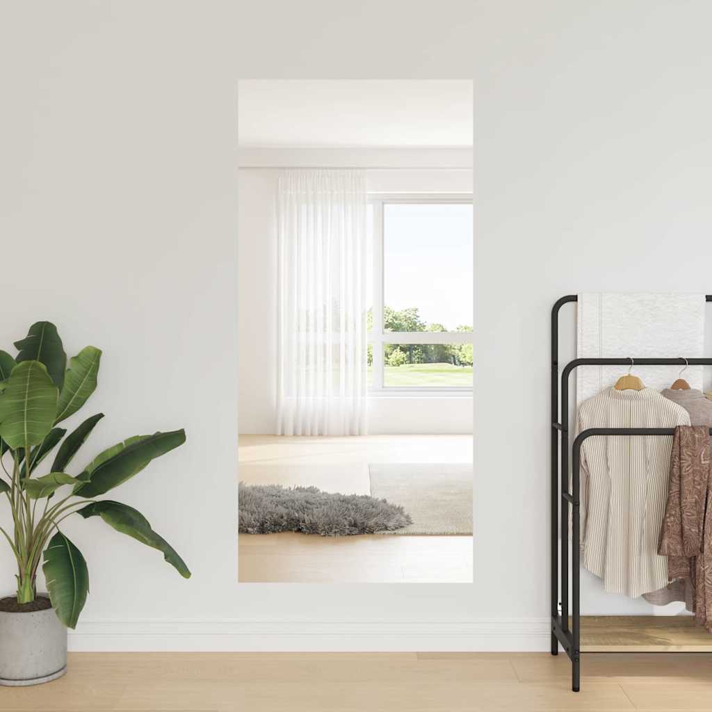 Folie de oglindă autoadezivă 90 x 200 cm 2 pcs Argintiu PET