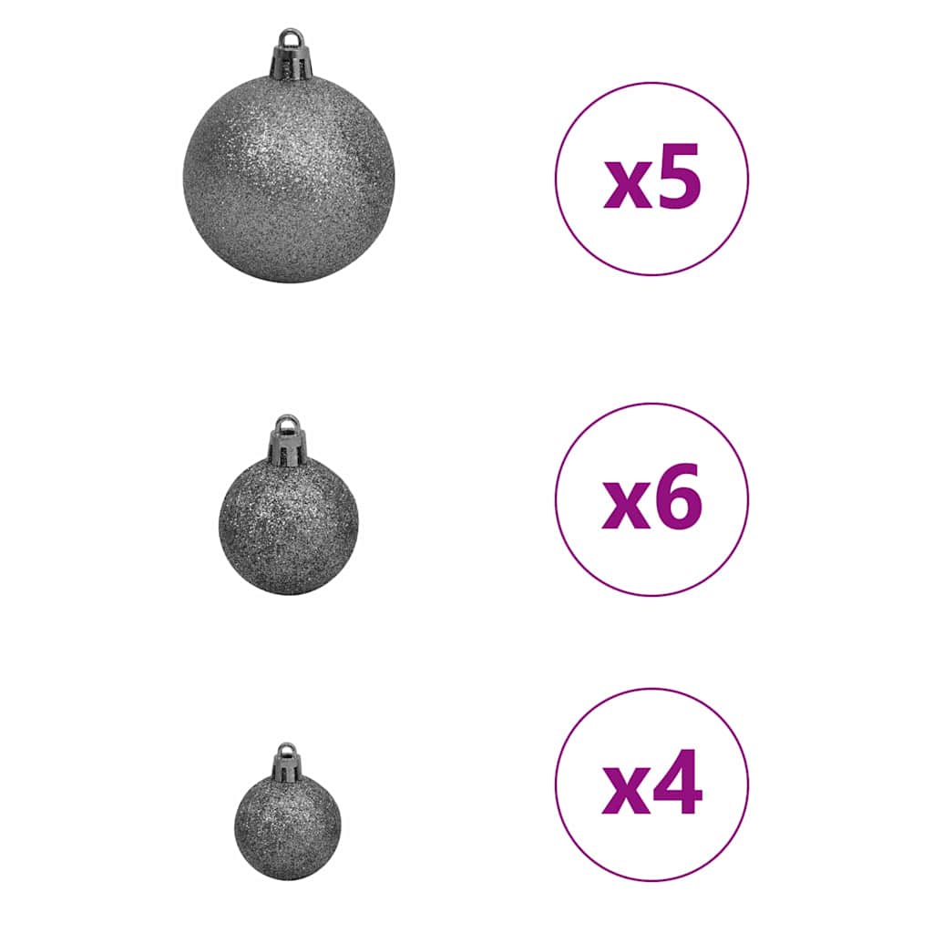 Copac Artificial Slăb de Crăciun cu 150 LED Verde și alb 150 cm