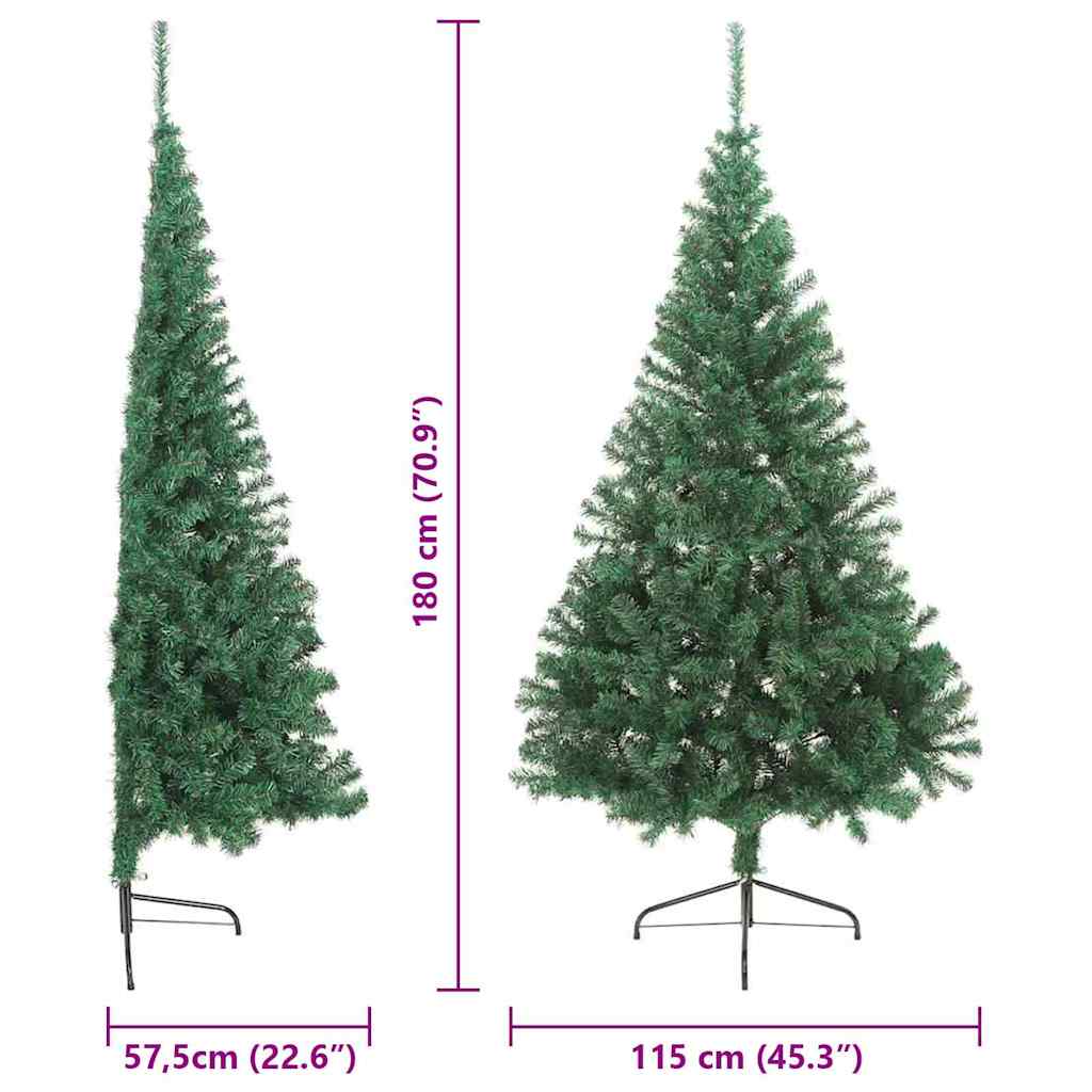 Pom de Crăciun artificial pre-iluminat Verde 180 cm PVC