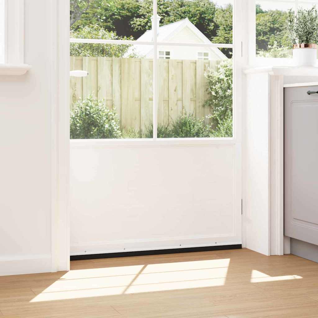 Perdele de ușă cu perii cu montare prin înșurubare 12 pcs Alb