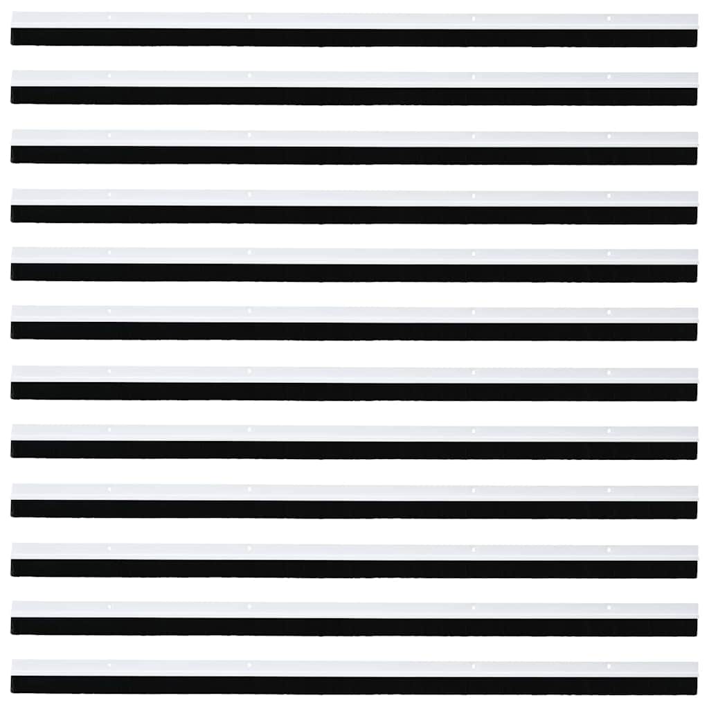 Perdele de ușă cu perii cu montare prin înșurubare 12 pcs Alb