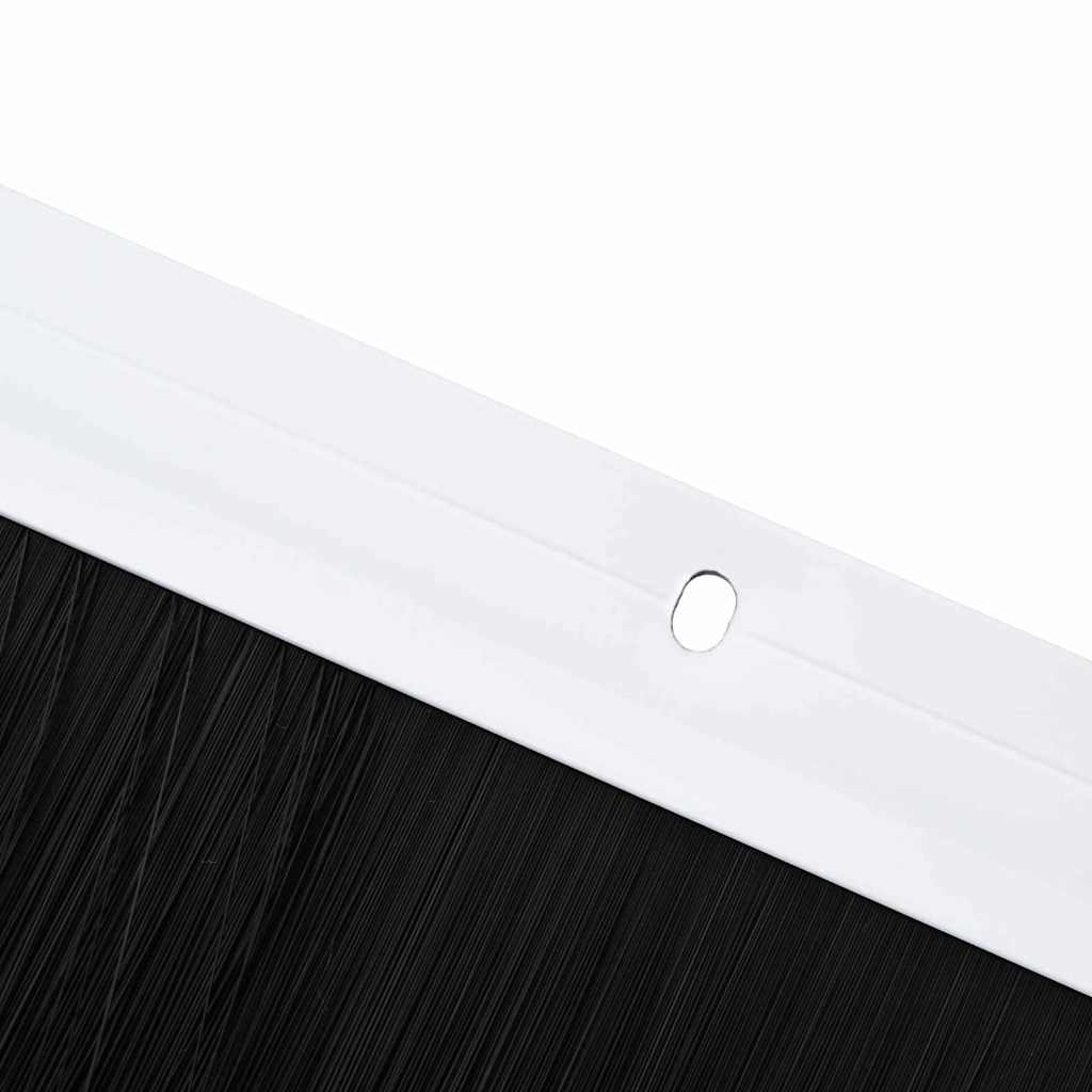 Perdele de ușă cu perii cu montare prin înșurubare 12 pcs Alb