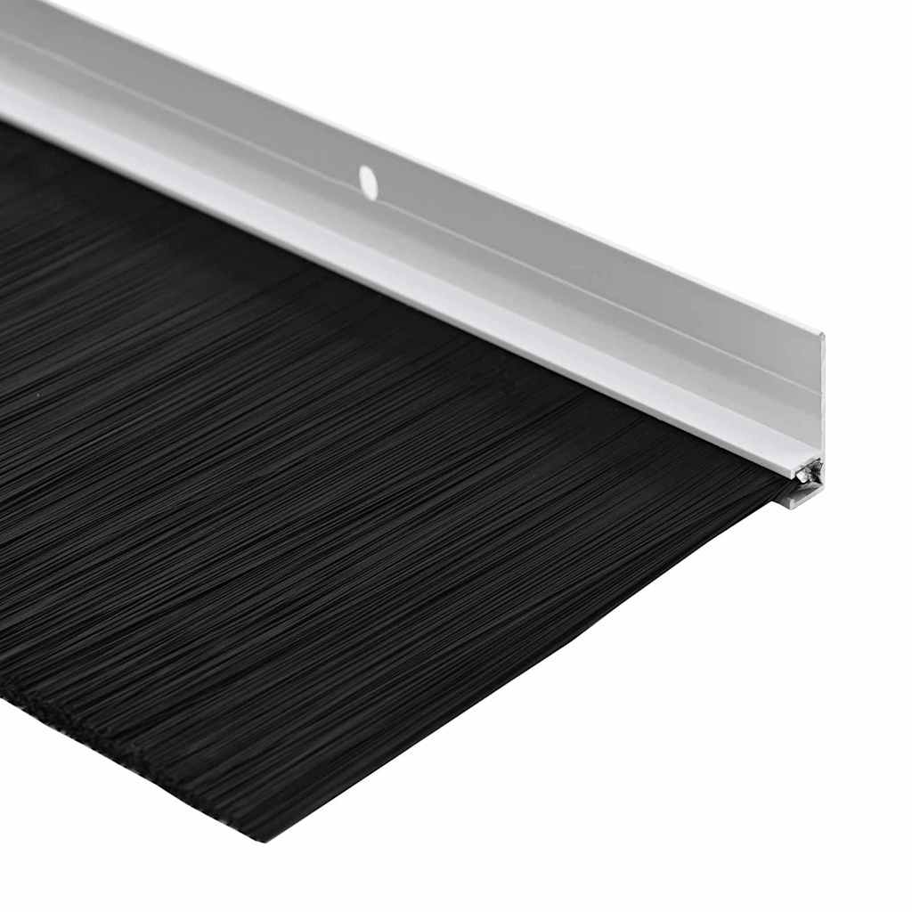 Perdele de ușă cu perii cu montare prin înșurubare 6 pcs Alb