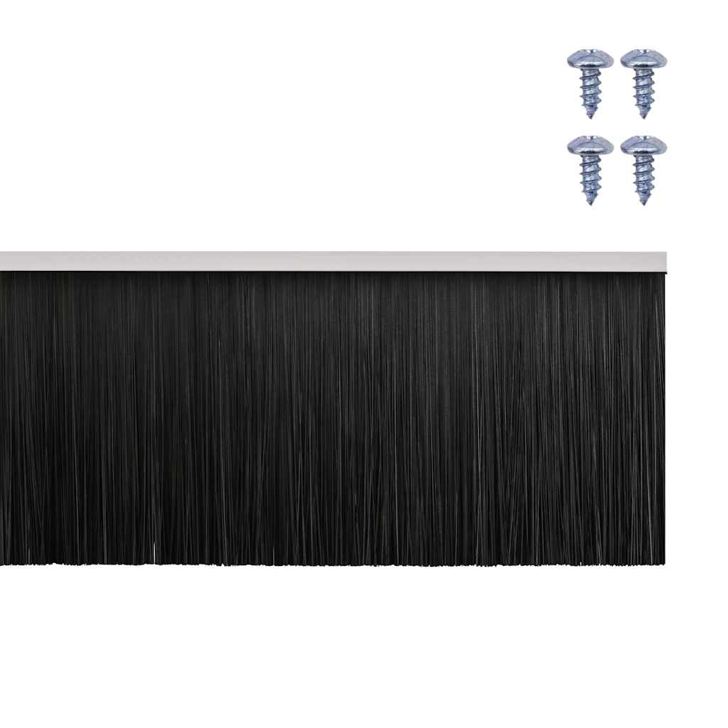 Perdele de ușă cu perii cu montare prin înșurubare 6 pcs Alb