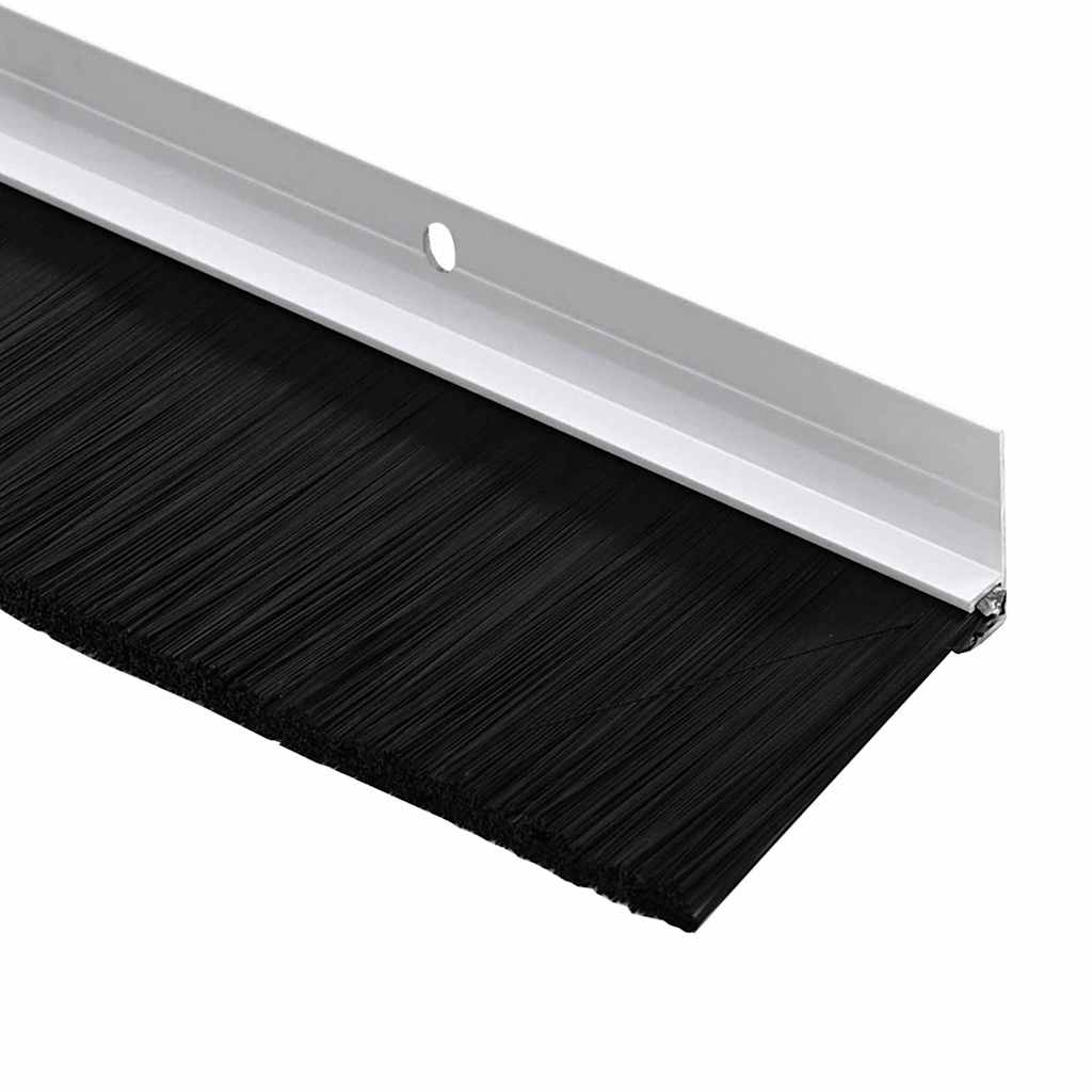 Perdele de ușă cu perii cu montare prin înșurubare 12 pcs Alb