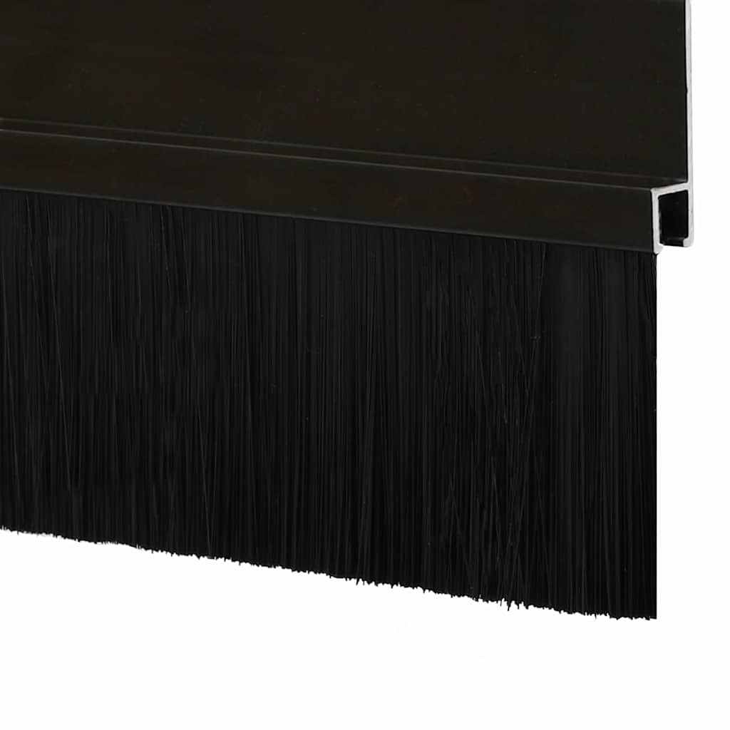 Dopuri pentru uși autoadezive 12 pcs Negru 100 cm