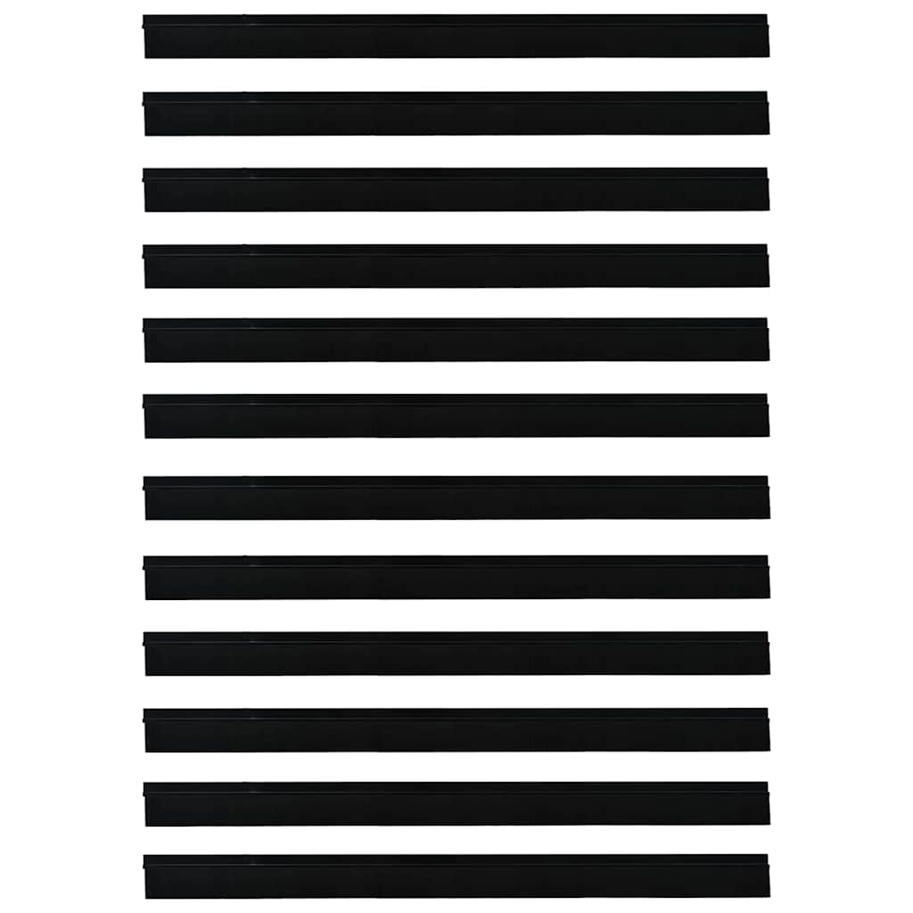 Dopuri pentru uși autoadezive 12 pcs Negru 100 cm