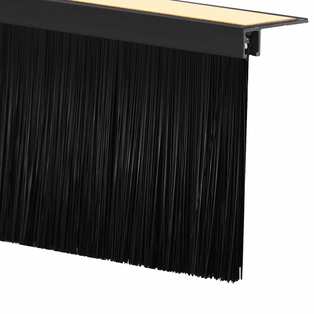 Dopuri pentru uși autoadezive 12 pcs Negru 100 cm