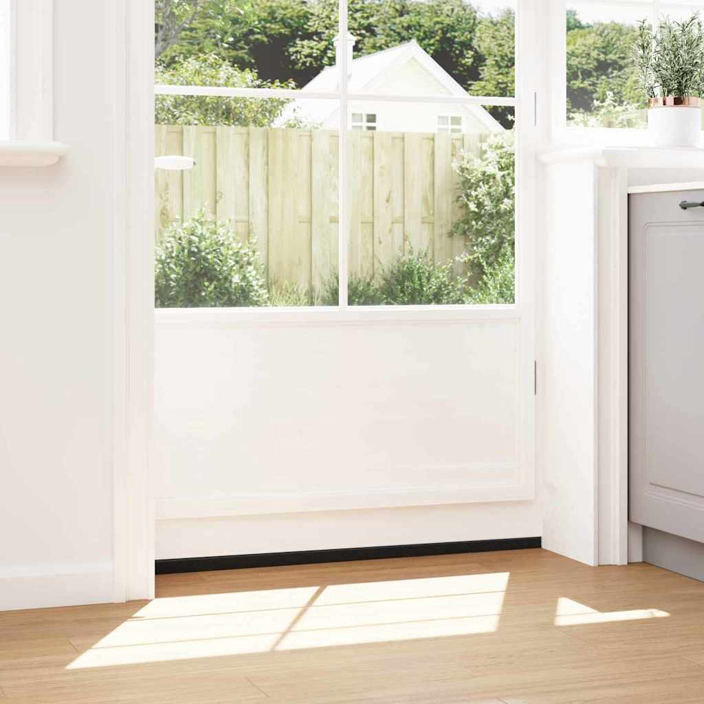 Dopuri pentru uși autoadezive 12 pcs Negru 100 cm