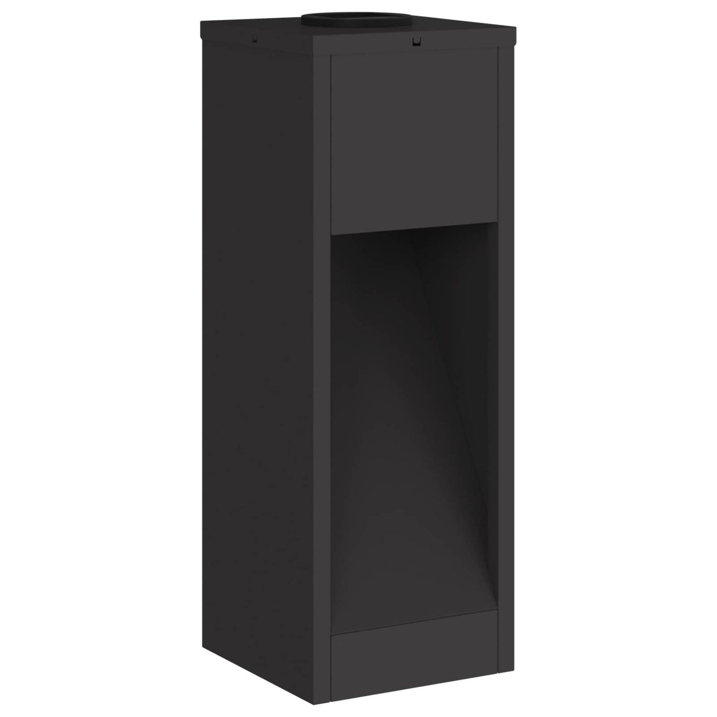 Lampa de parcurs LED solar 2 pcs Negru Oțel laminat la rece