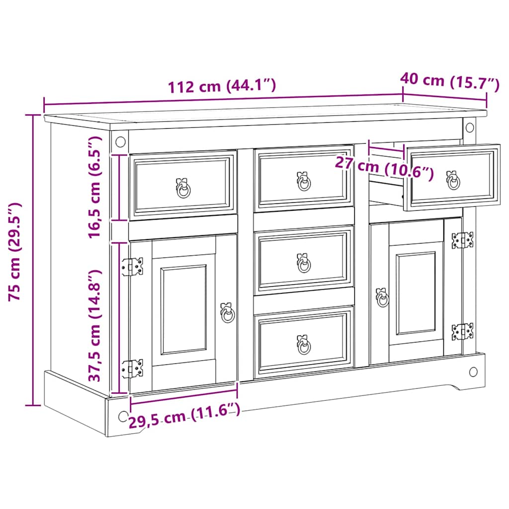 Cufere de Depozitare Alb 112 x 40 x 75 cm Lemn de pin masiv
