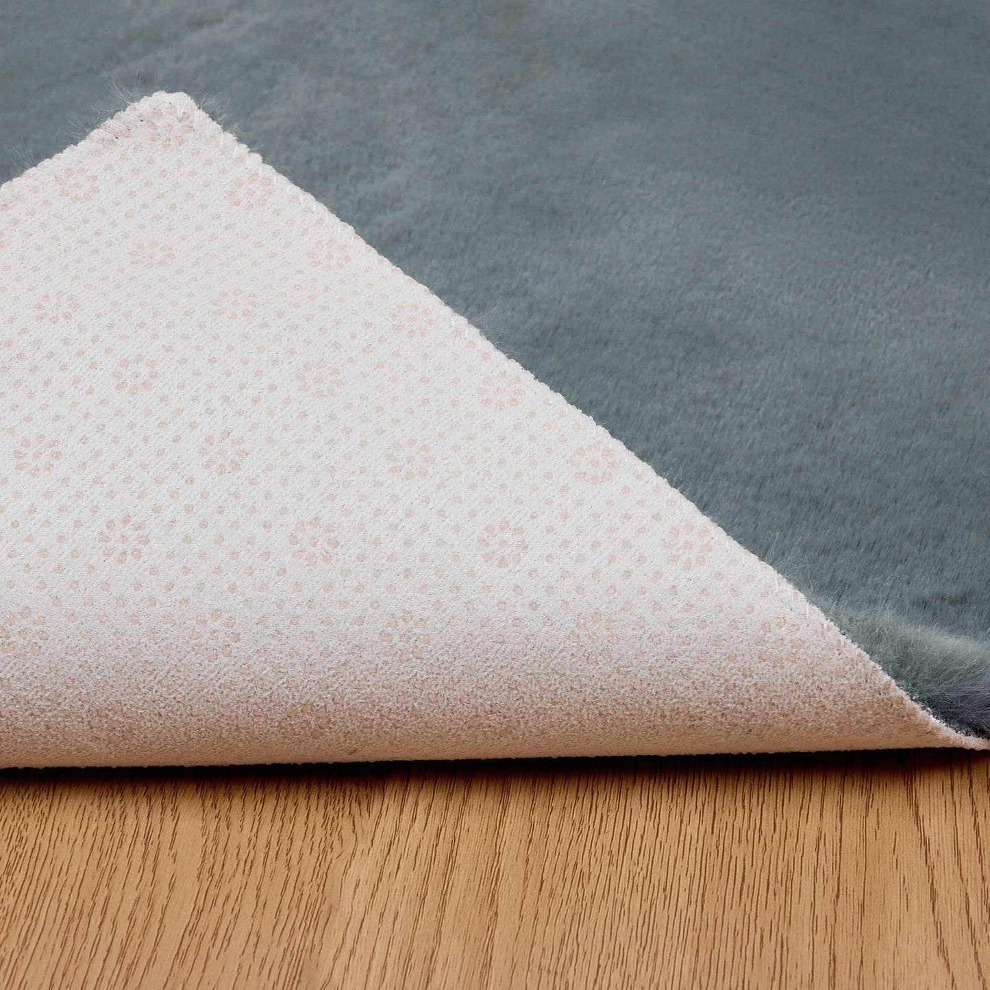 Covor din de iepure sintetic antiderapant Olite Antracit