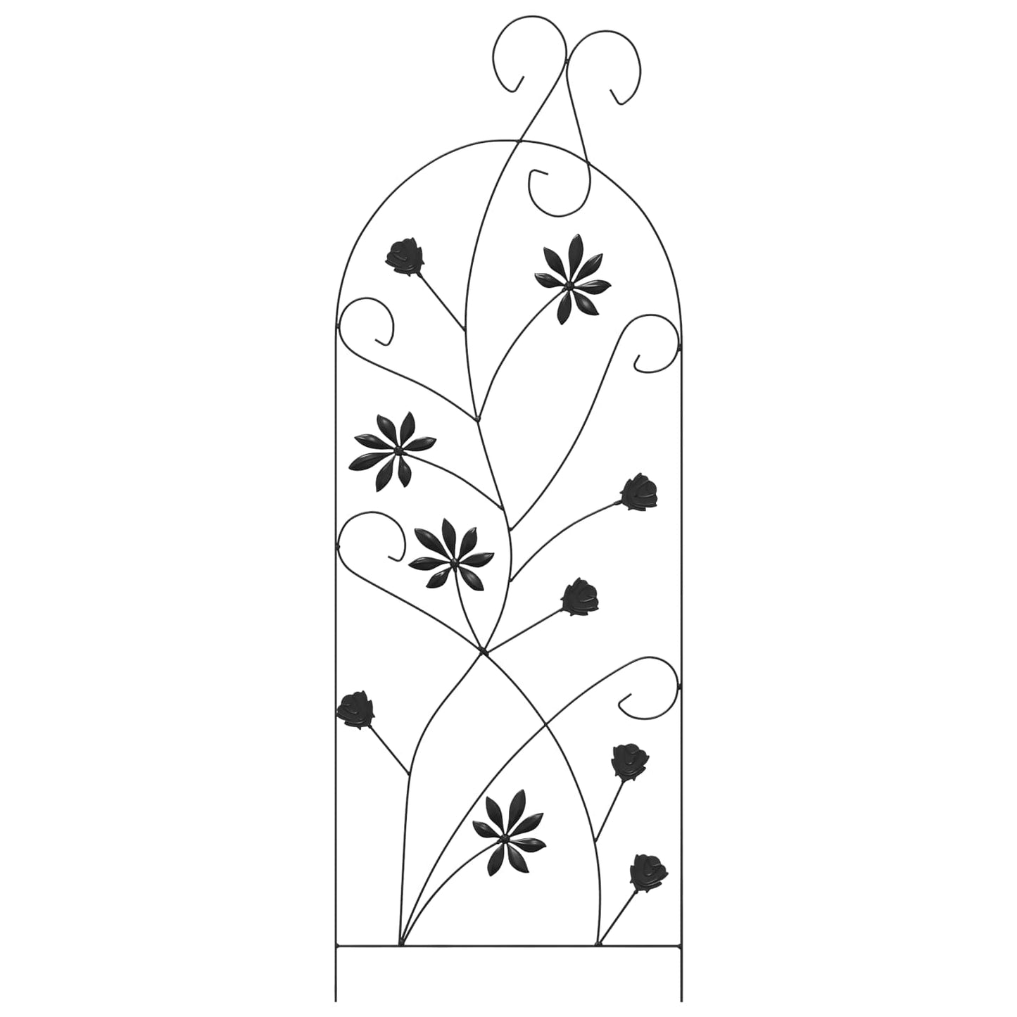 Gard de Grădină cu blocare 3 pcs Negru 112 x 39,5 cm Oțel