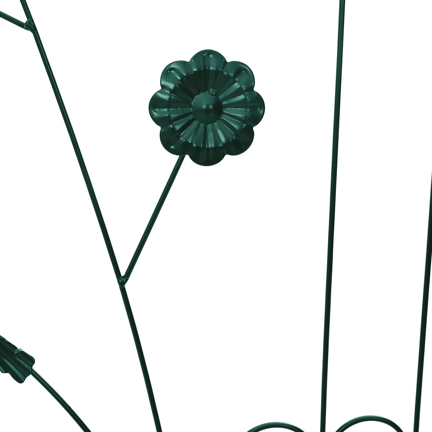 Gard de Grădină 3 pcs Verde 110 x 40 cm Oțel