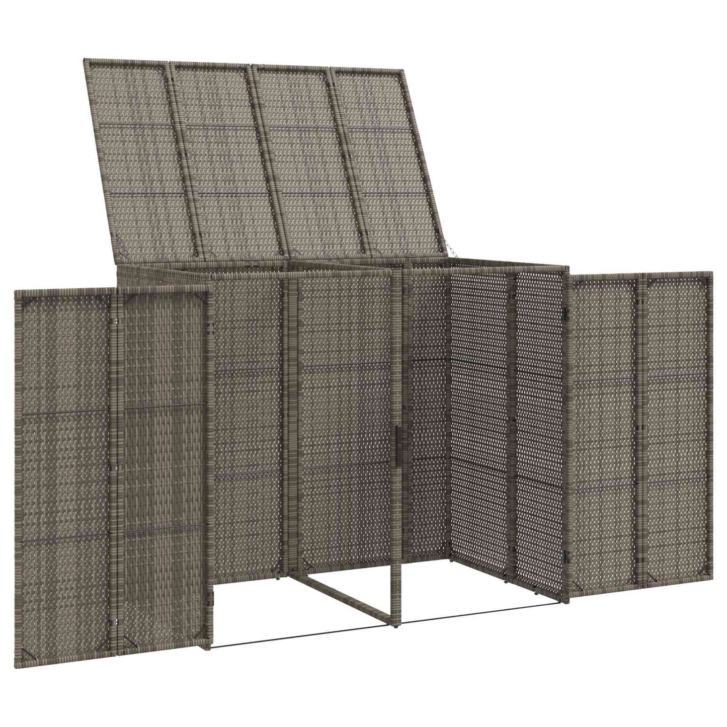 Cutie pentru gunoi 2 pcs Gri 65 x 80 x 115 cm Polietilenă