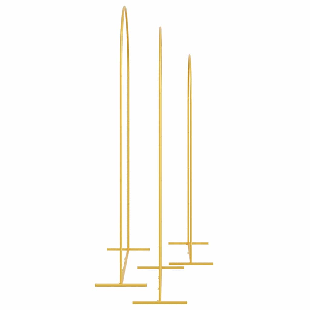 Arc de nuntă 3 pcs Auriu Oțel