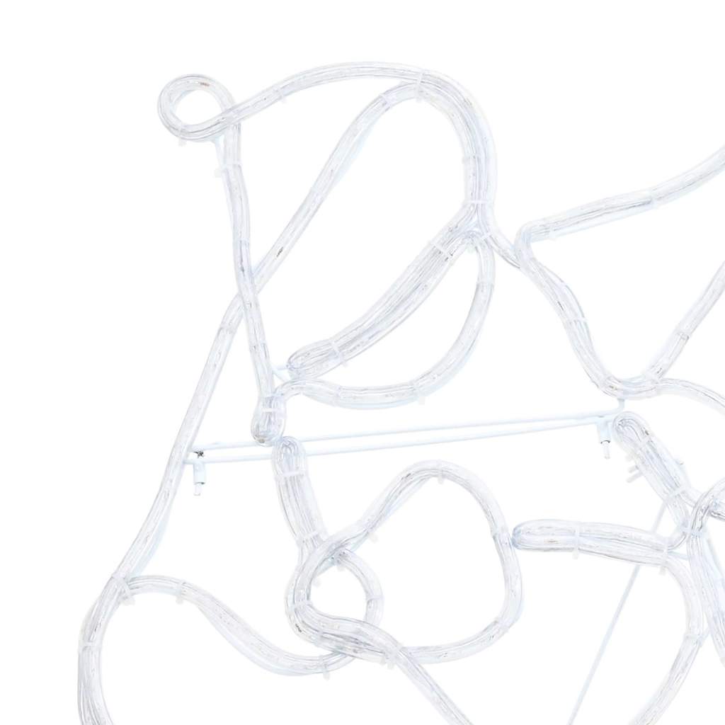 Decorațiune de Crăciun cu 1224 LED Multicolour 69 x 79 cm PVC