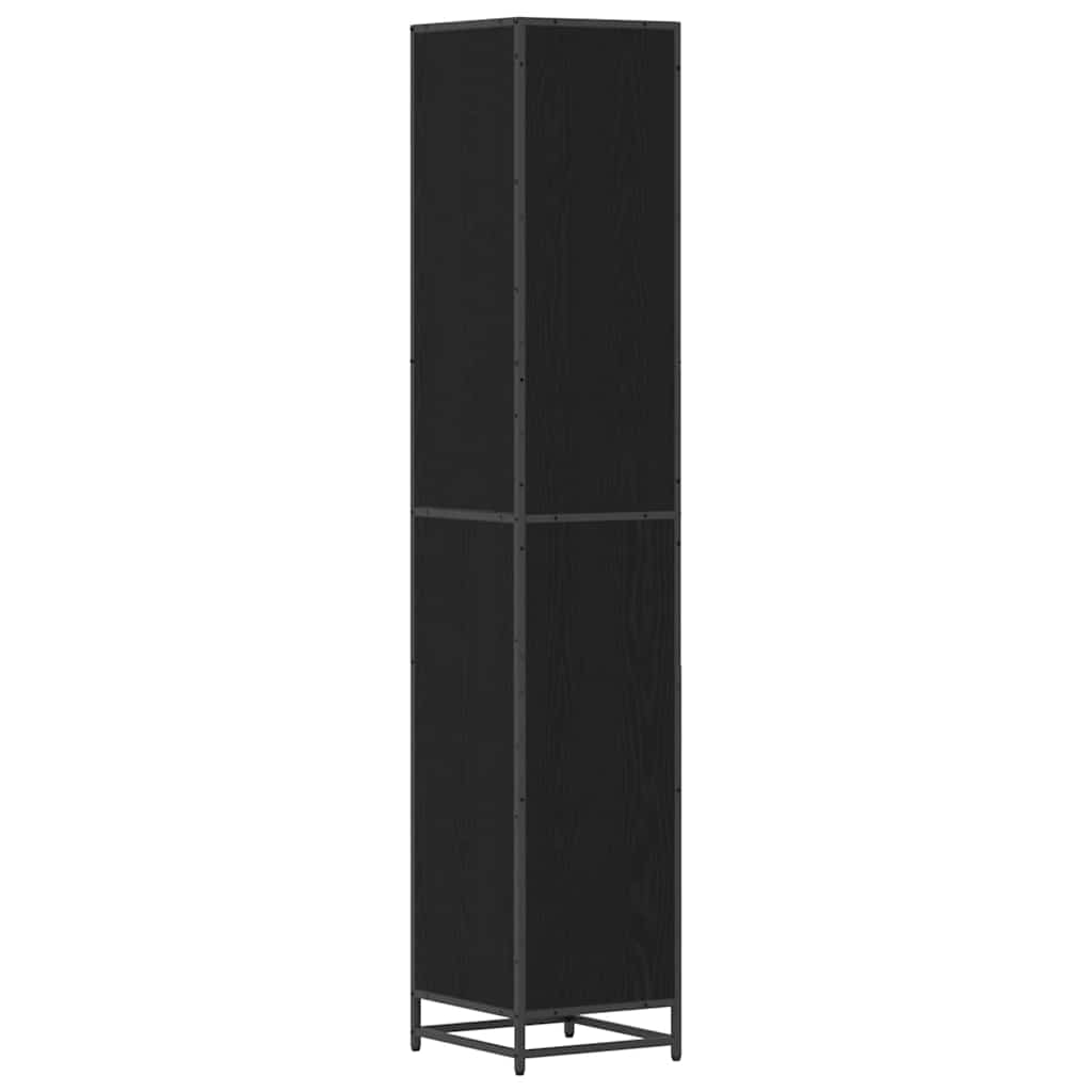 Set de mobilier pentru baie Stejar Negru 35 x 37,5 x 188,5 cm