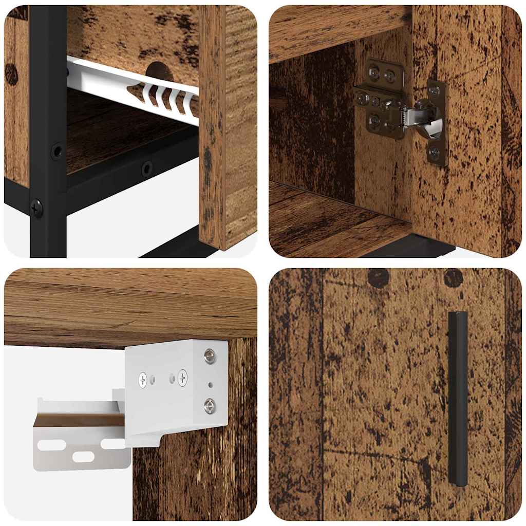 Set de mobilier pentru baie 3 pcs Lemn Vechi Lemn compozit