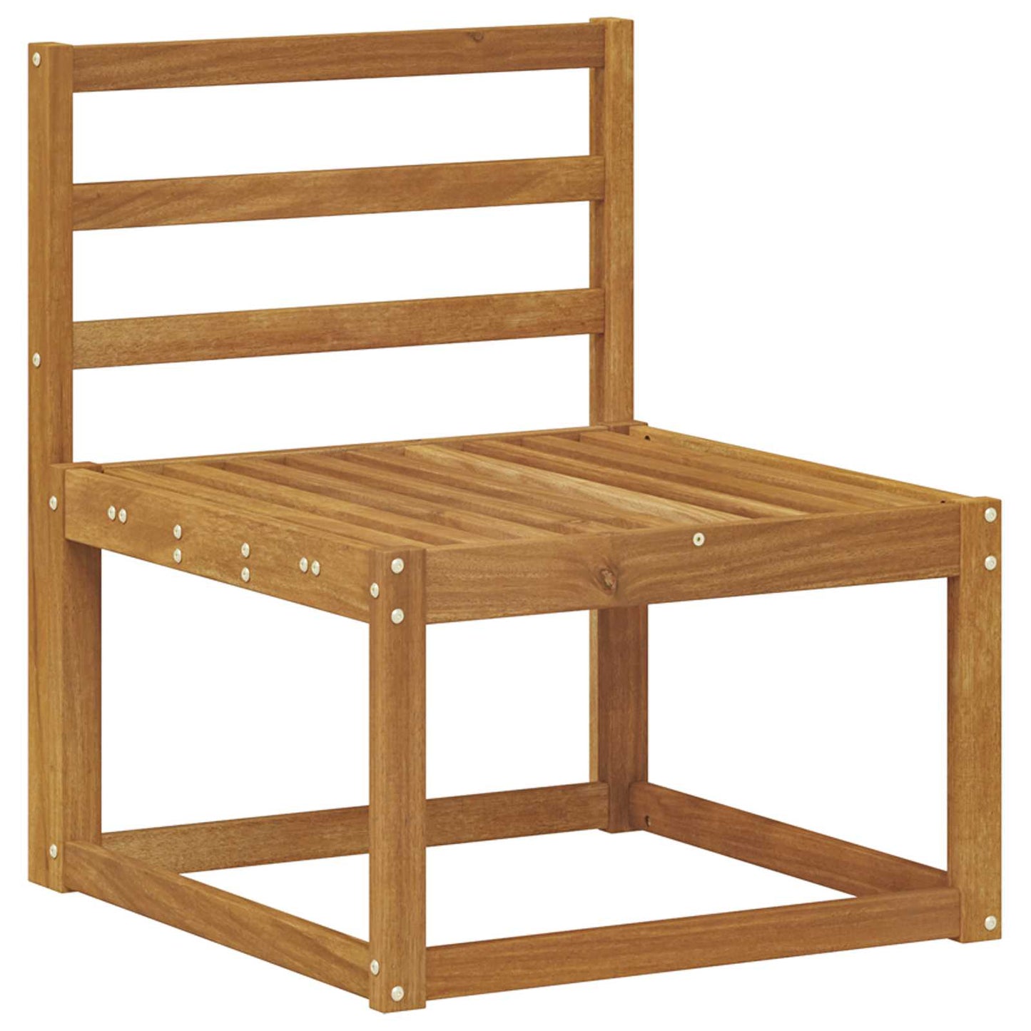 Canapea Medie pentru Exterior Lemn Solid de Acacia natural