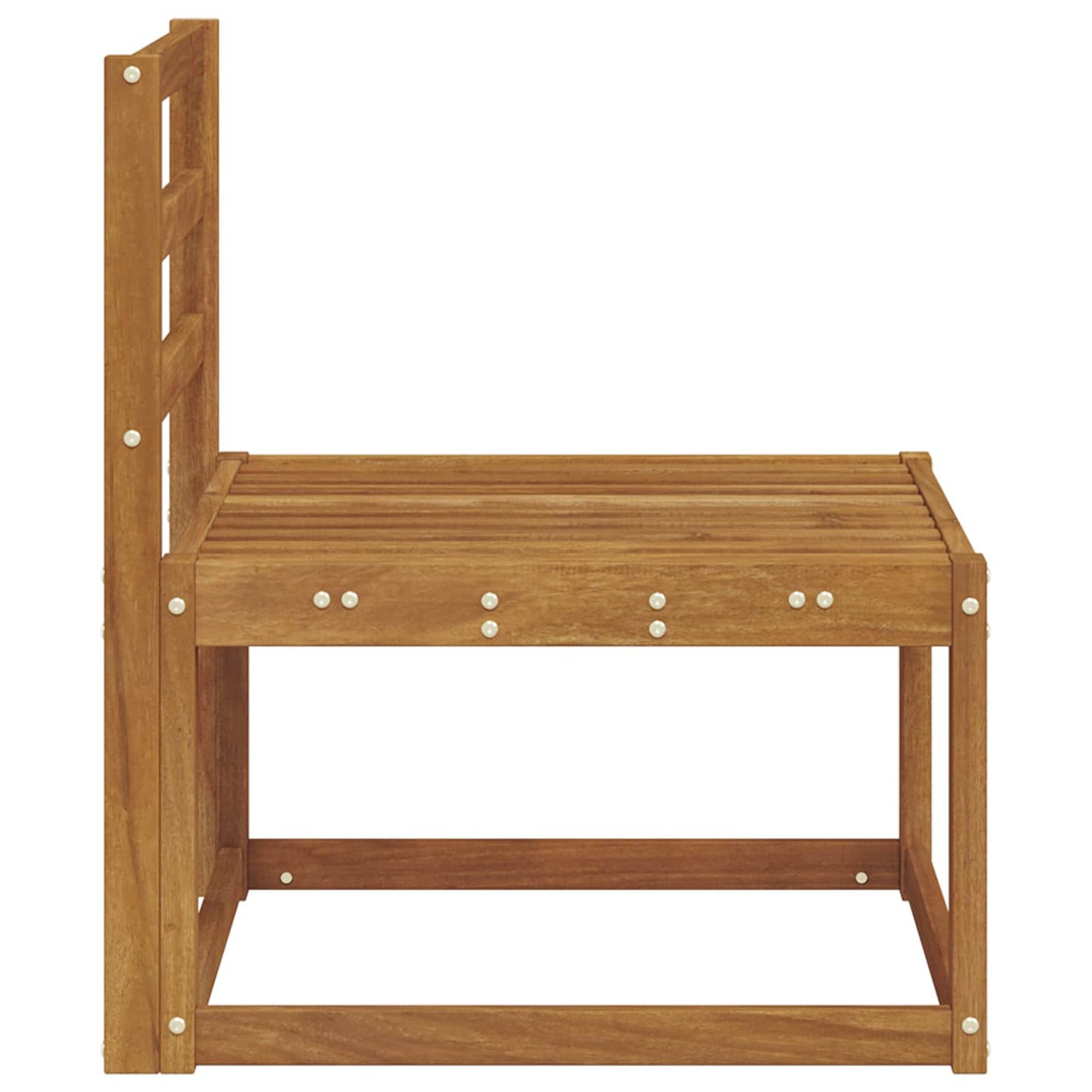 Canapea Medie pentru Exterior Lemn Solid de Acacia natural