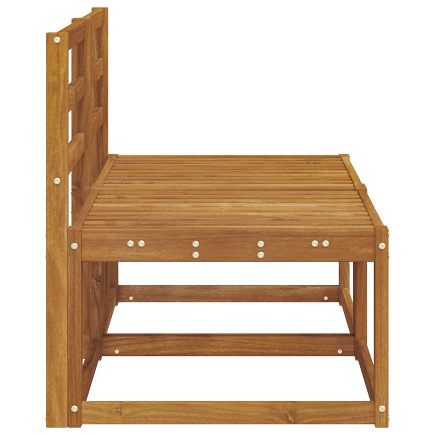 2 Bucată Canapea Medie pentru Exterior Lemn Solid de Acacia