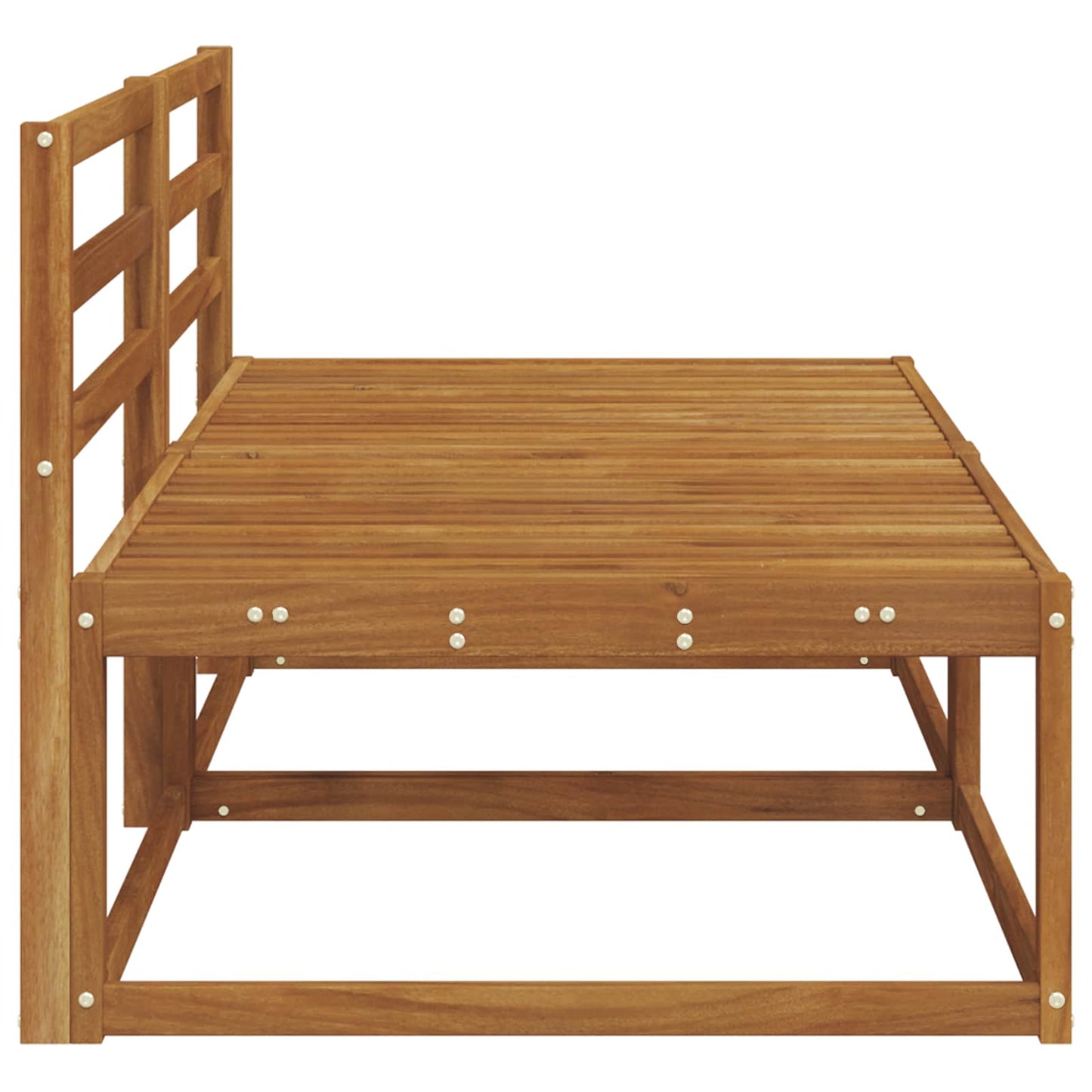 2 Bucată Canapea Medie pentru Exterior Lemn Solid de Acacia