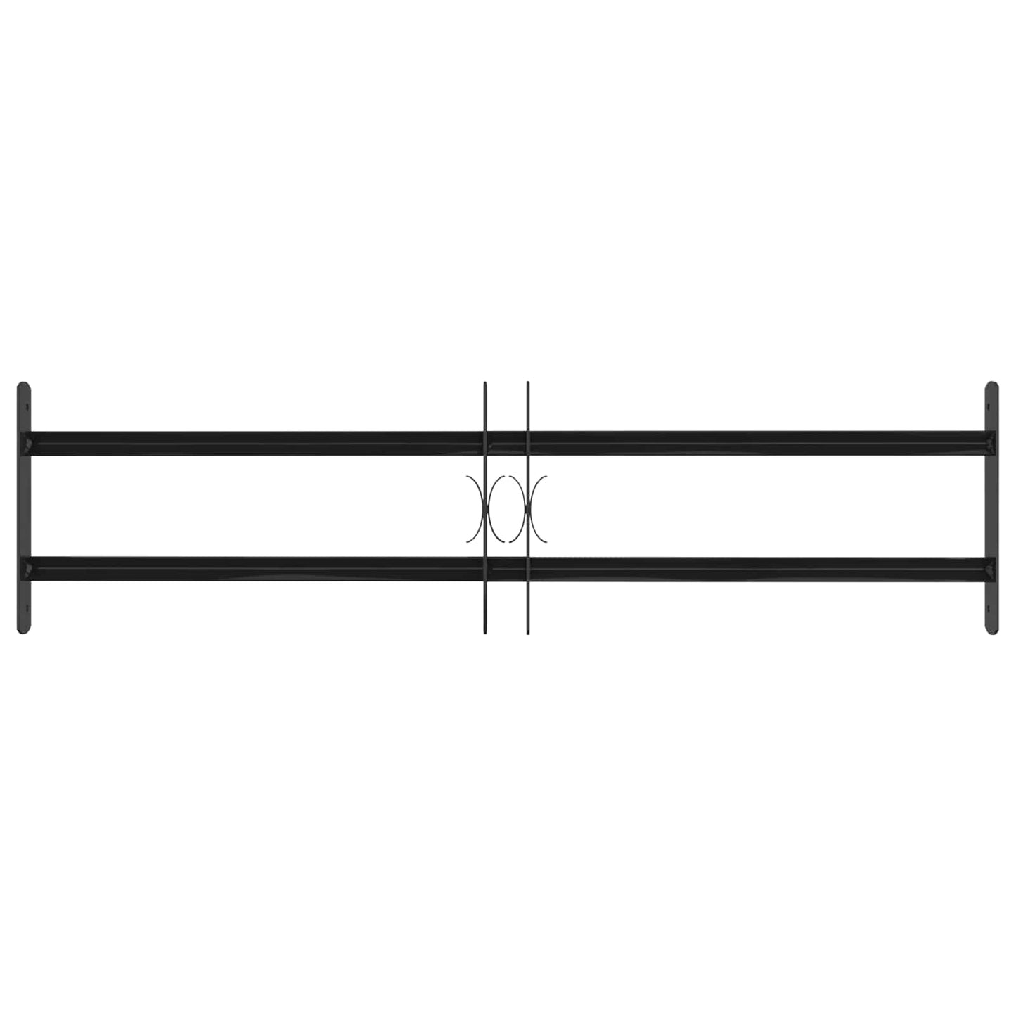 Grilă Fereastră Negru 115 x 30 cm Oțel vopsit electrostatic