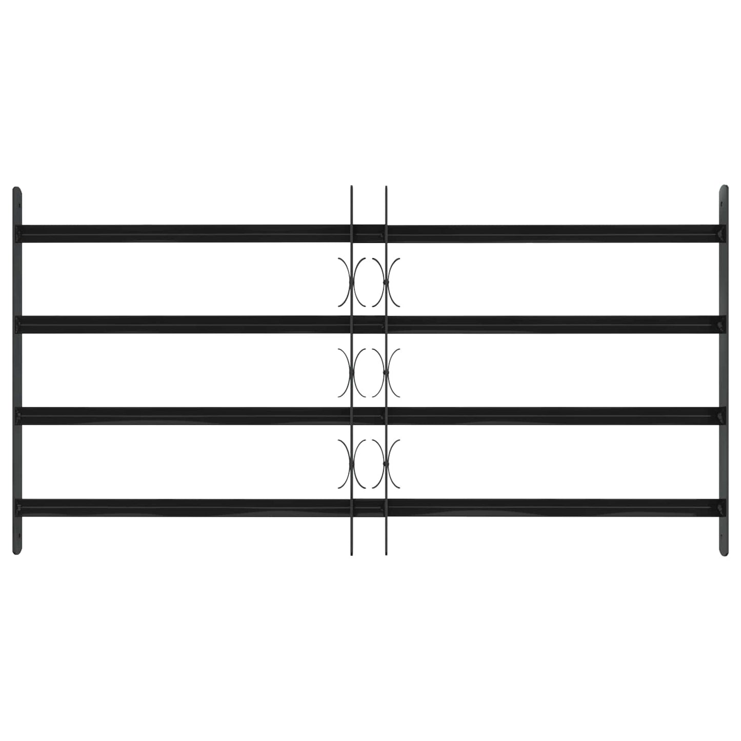 Grilă Fereastră Negru 115 x 60 cm Oțel vopsit electrostatic