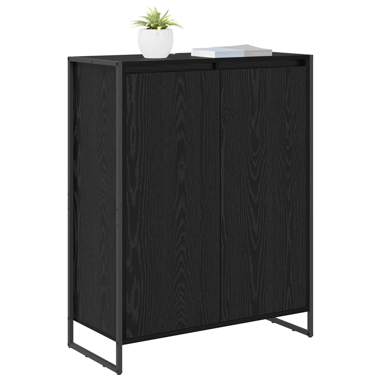 Dulap pentru pantofi cu ușă Stejar Negru 79 x 36 x 100 cm