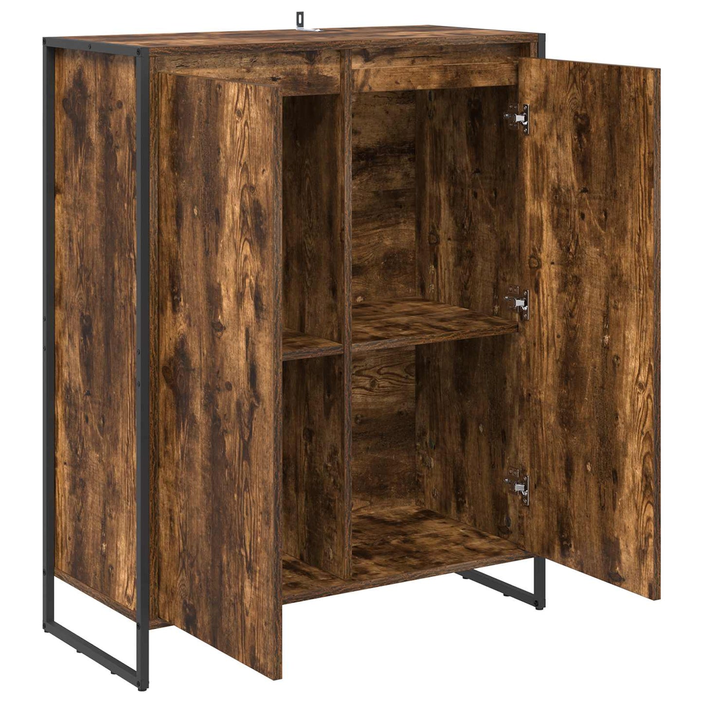 Dulap pentru pantofi cu ușă Stejar fumuriu 79 x 36 x 100 cm