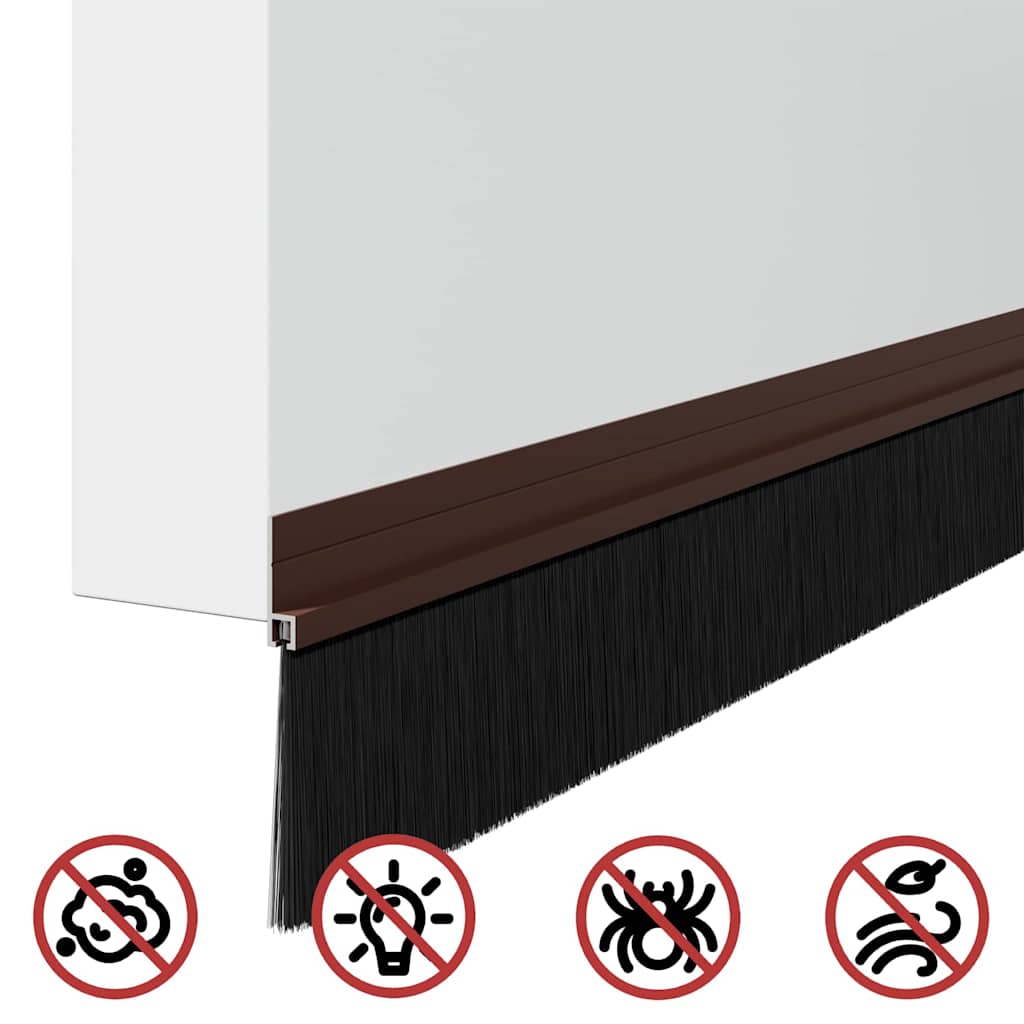 Dopuri pentru uși autoadezive 12 pcs Maro 100 cm