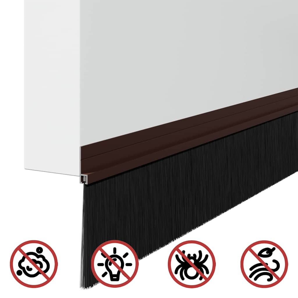 Dopuri pentru uși autoadezive 12 pcs Maro 100 cm