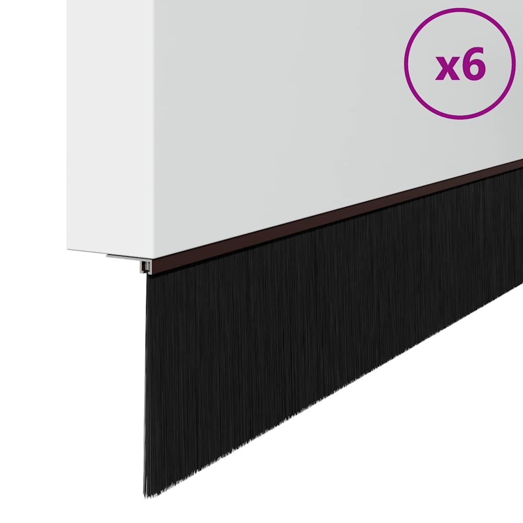 Dopuri pentru uși autoadezive 6 pcs Maro 100 cm