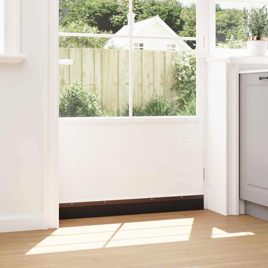 Perdele de ușă cu perii cu montare prin înșurubare 12 pcs Maro