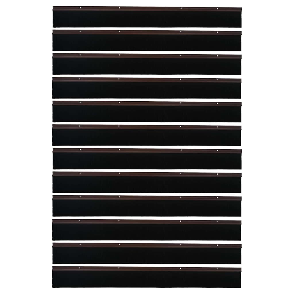 Perdele de ușă cu perii cu montare prin înșurubare 12 pcs Maro