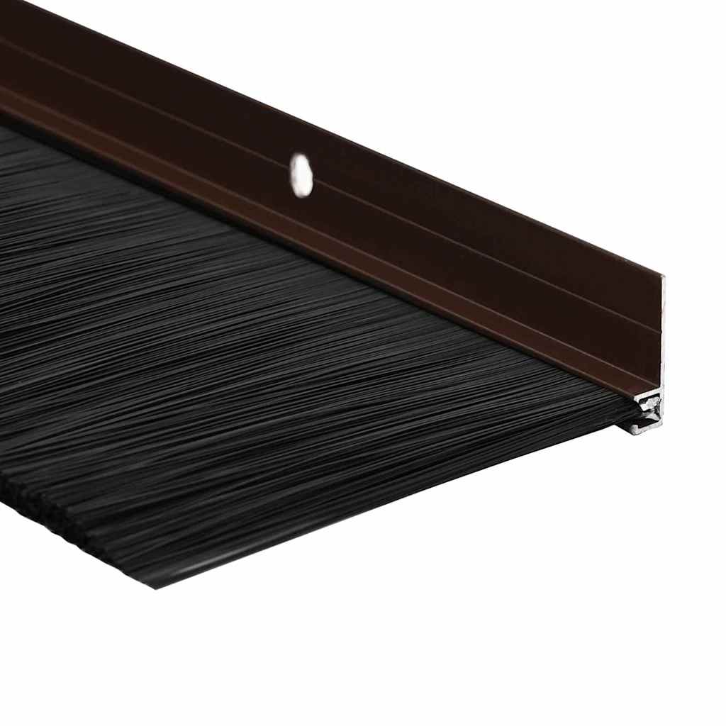 Perdele de ușă cu perii cu montare prin înșurubare 6 pcs Maro