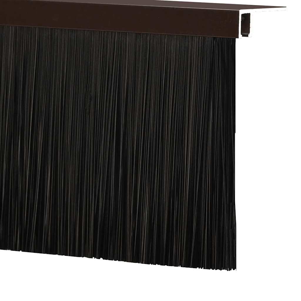 Perdele de ușă cu perii cu montare prin înșurubare 12 pcs Maro