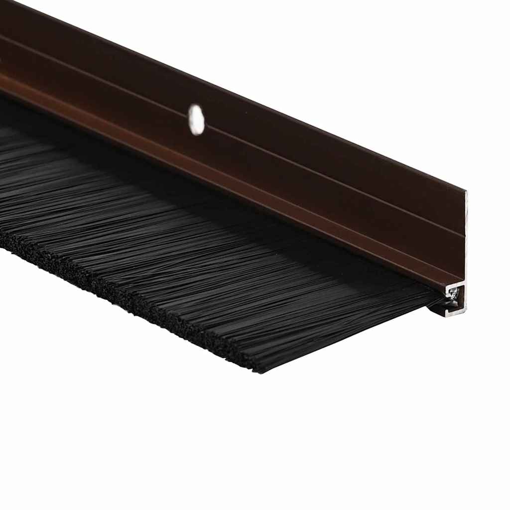 Perdele de ușă cu perii cu montare prin înșurubare 12 pcs Maro