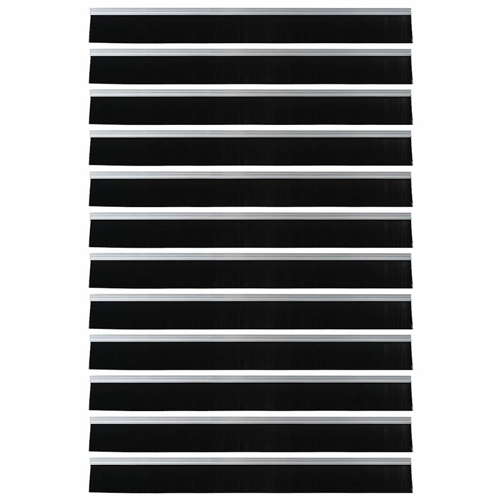 Dopuri pentru uși autoadezive 12 pcs Argintiu 100 cm