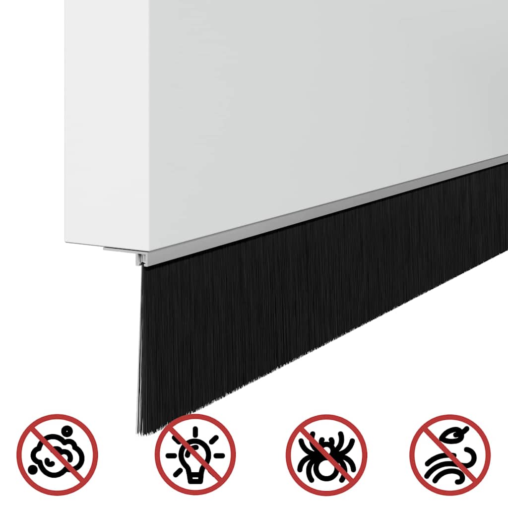 Dopuri pentru uși autoadezive 6 pcs Argintiu 100 cm