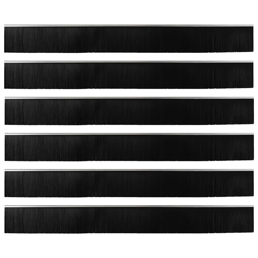 Dopuri pentru uși autoadezive 6 pcs Argintiu 100 cm