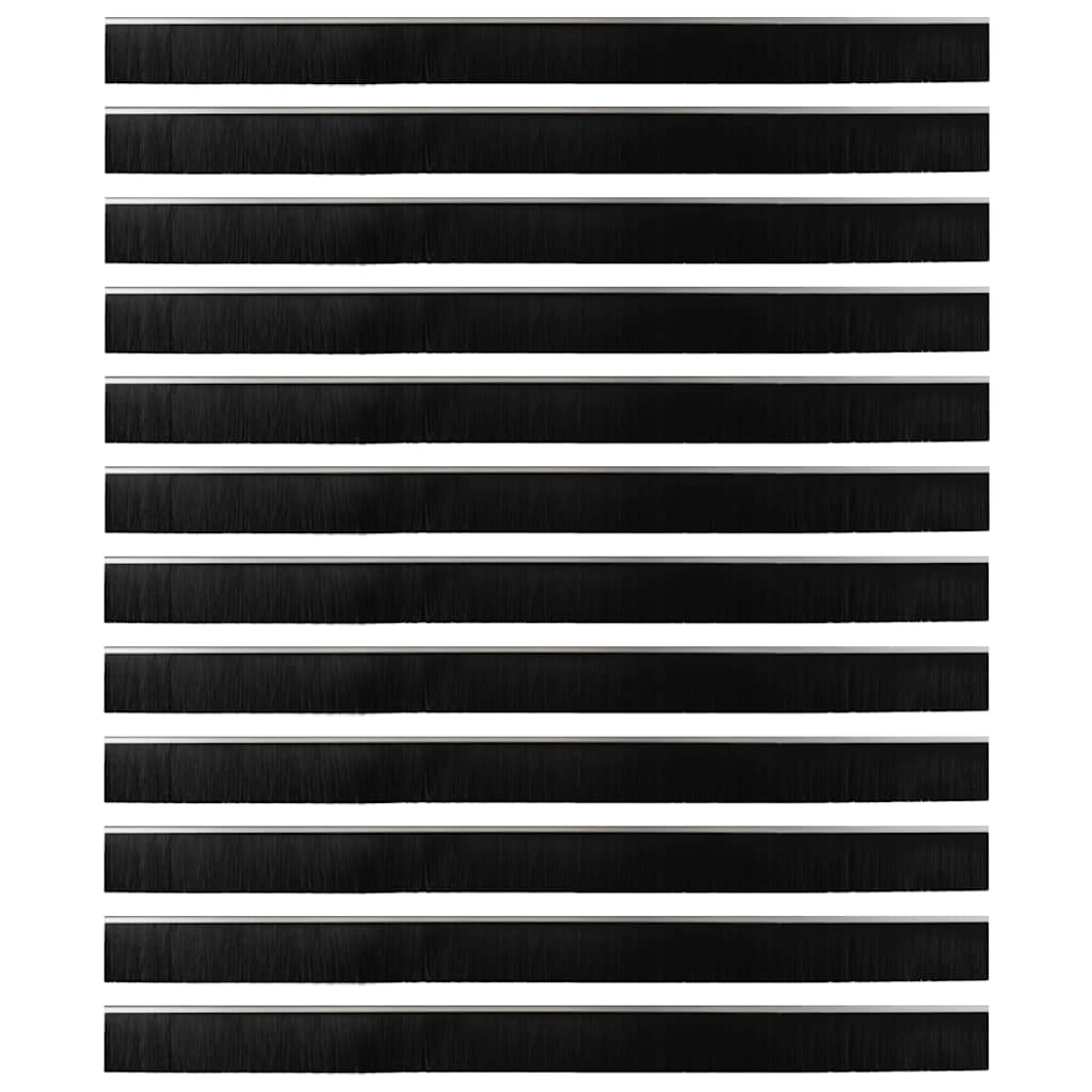 Dopuri pentru uși autoadezive 12 pcs Argintiu 100 cm