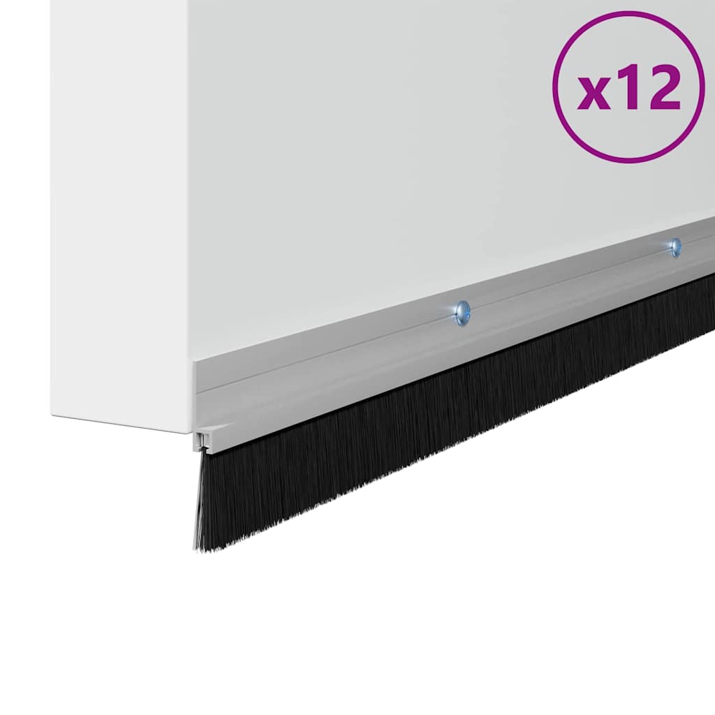 Perdele de ușă cu perii cu montare prin înșurubare 12 pcs