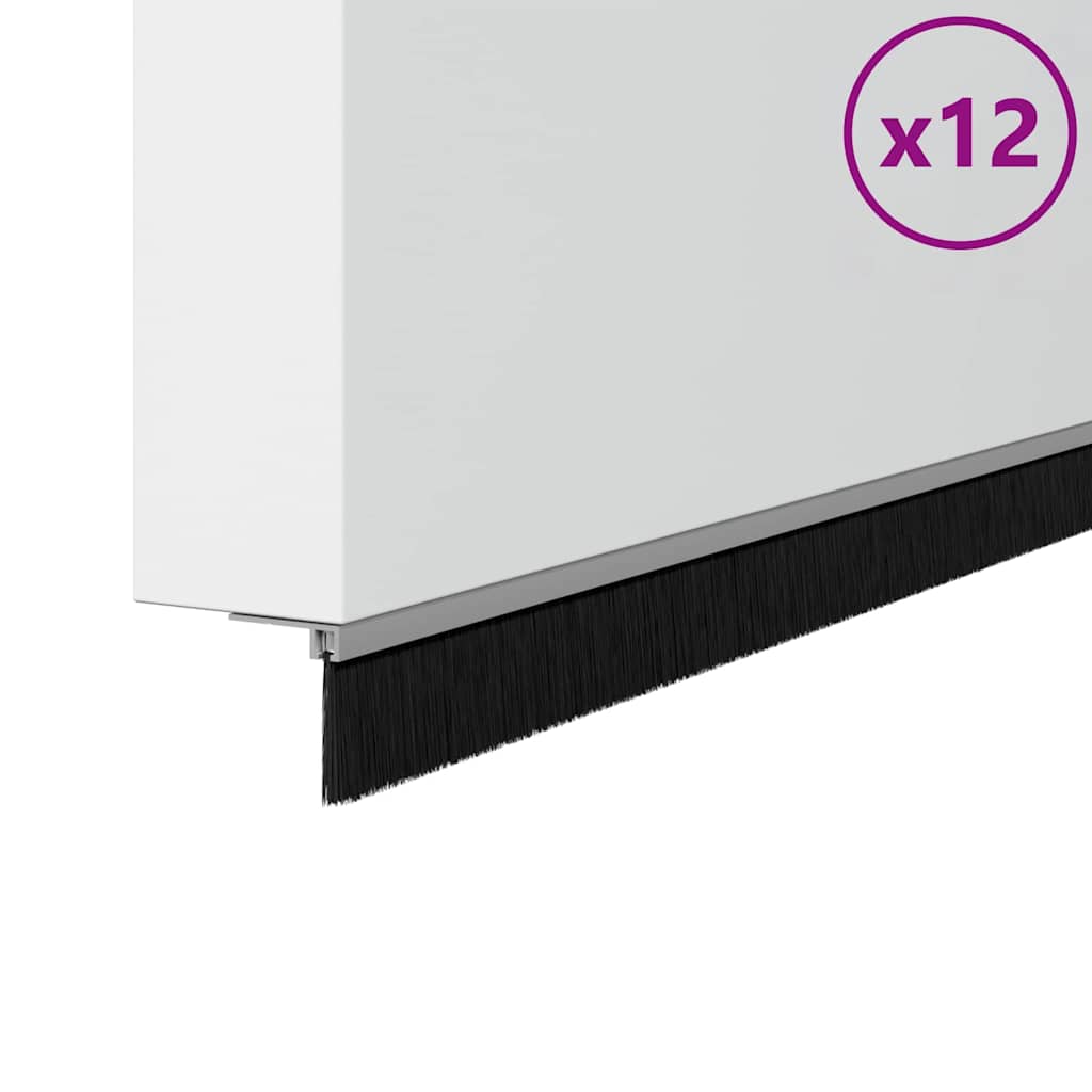 Perdele de ușă cu perii cu montare prin înșurubare 12 pcs