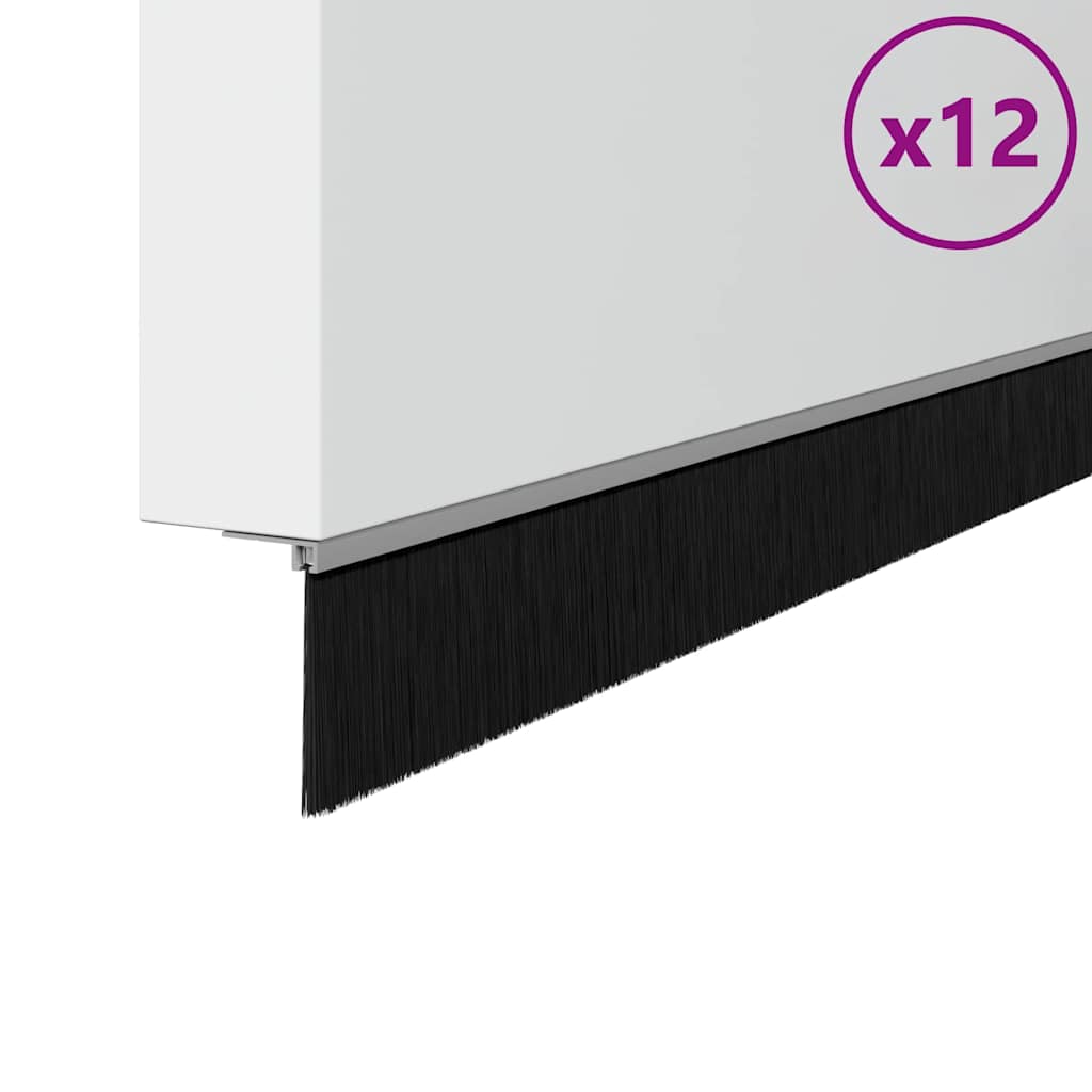 Perdele de ușă cu perii cu montare prin înșurubare 12 pcs