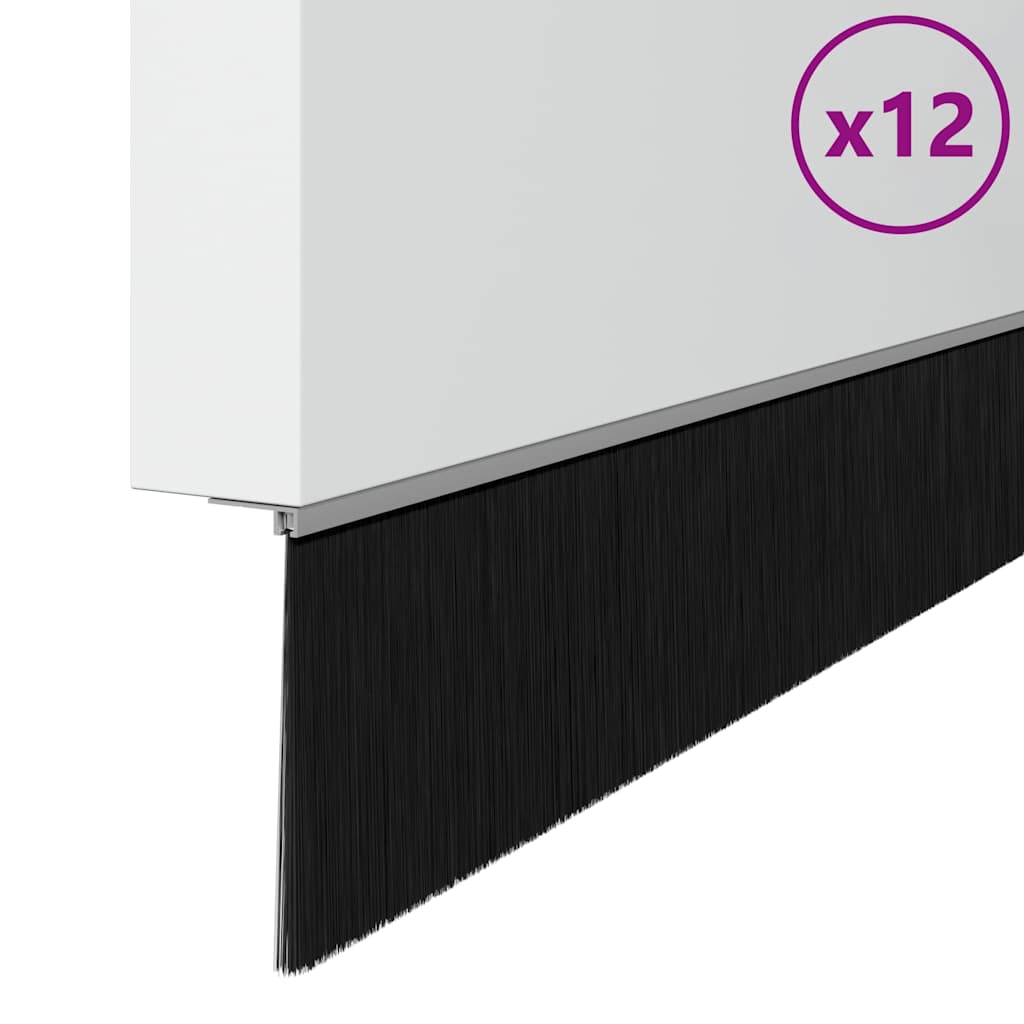 Perdele de ușă cu perii cu montare prin înșurubare 12 pcs