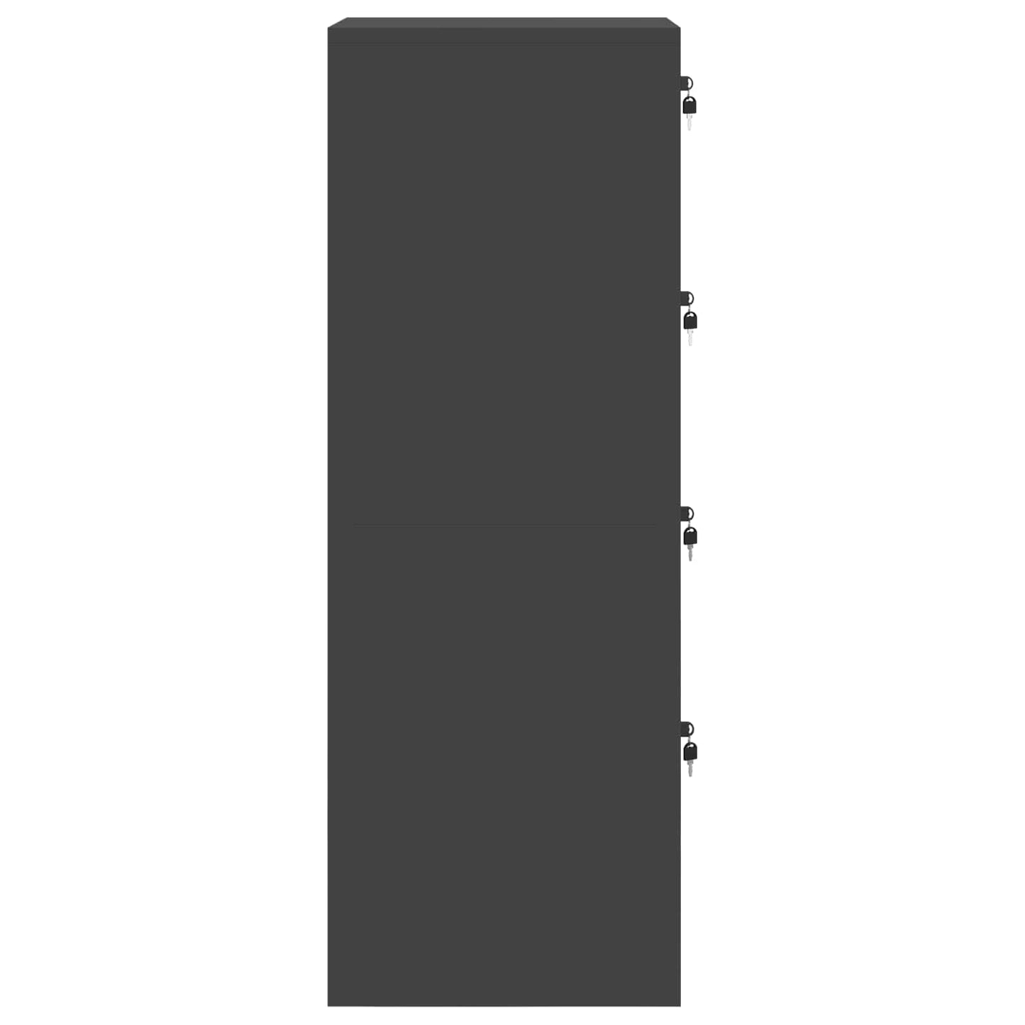 Dulap pentru Fișiere cu sertar 2 pcs Negru 44 x 50 x 106.5 cm